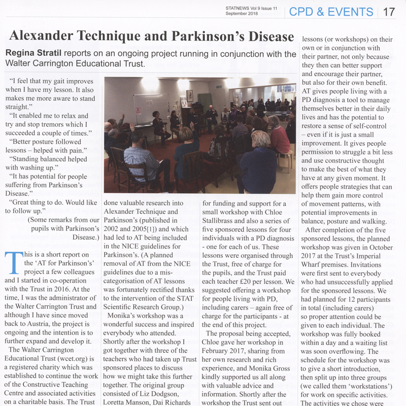 Alexander Technique and Parkinson’s